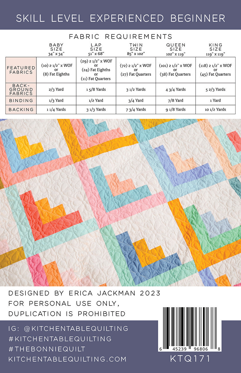 The Bonnie Quilt Pattern