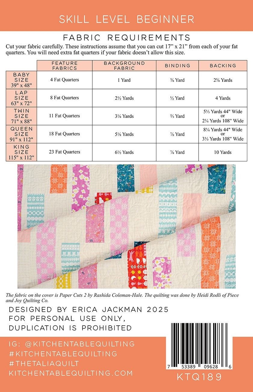 The Talia Quilt Pattern