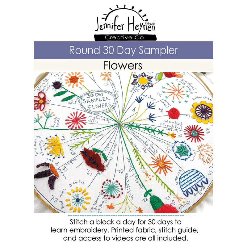 30 Day Sampler Flowers - Round