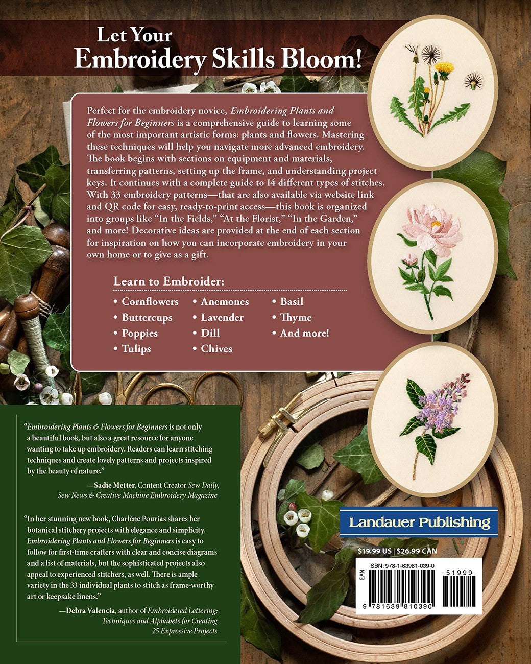 Embroidering Plants and Flowers for Beginners