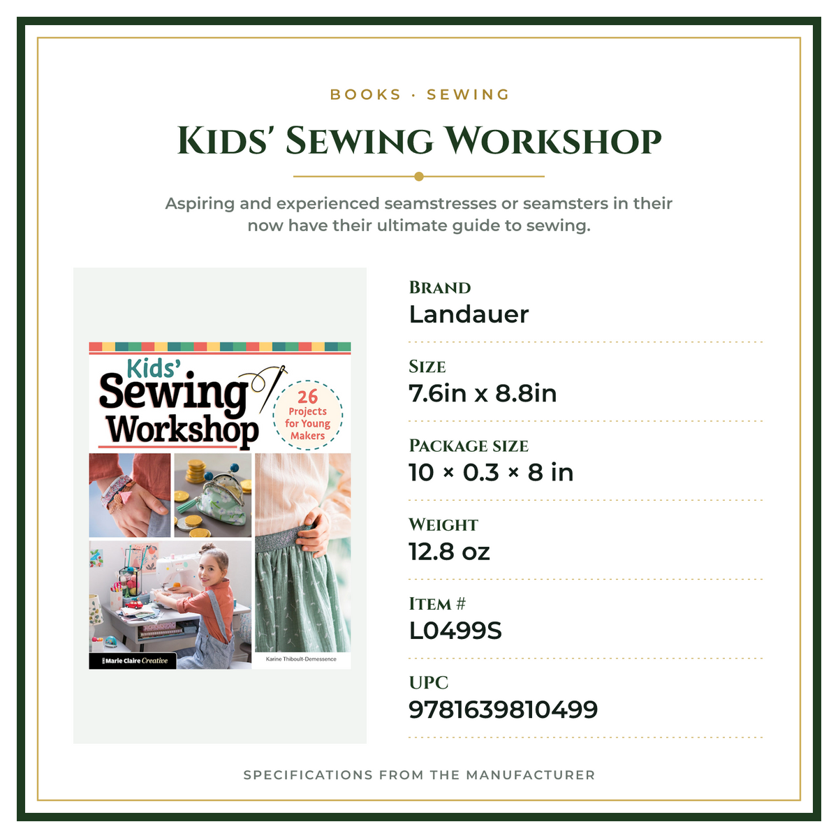 Product Specifications – Kids' Sewing Workshop