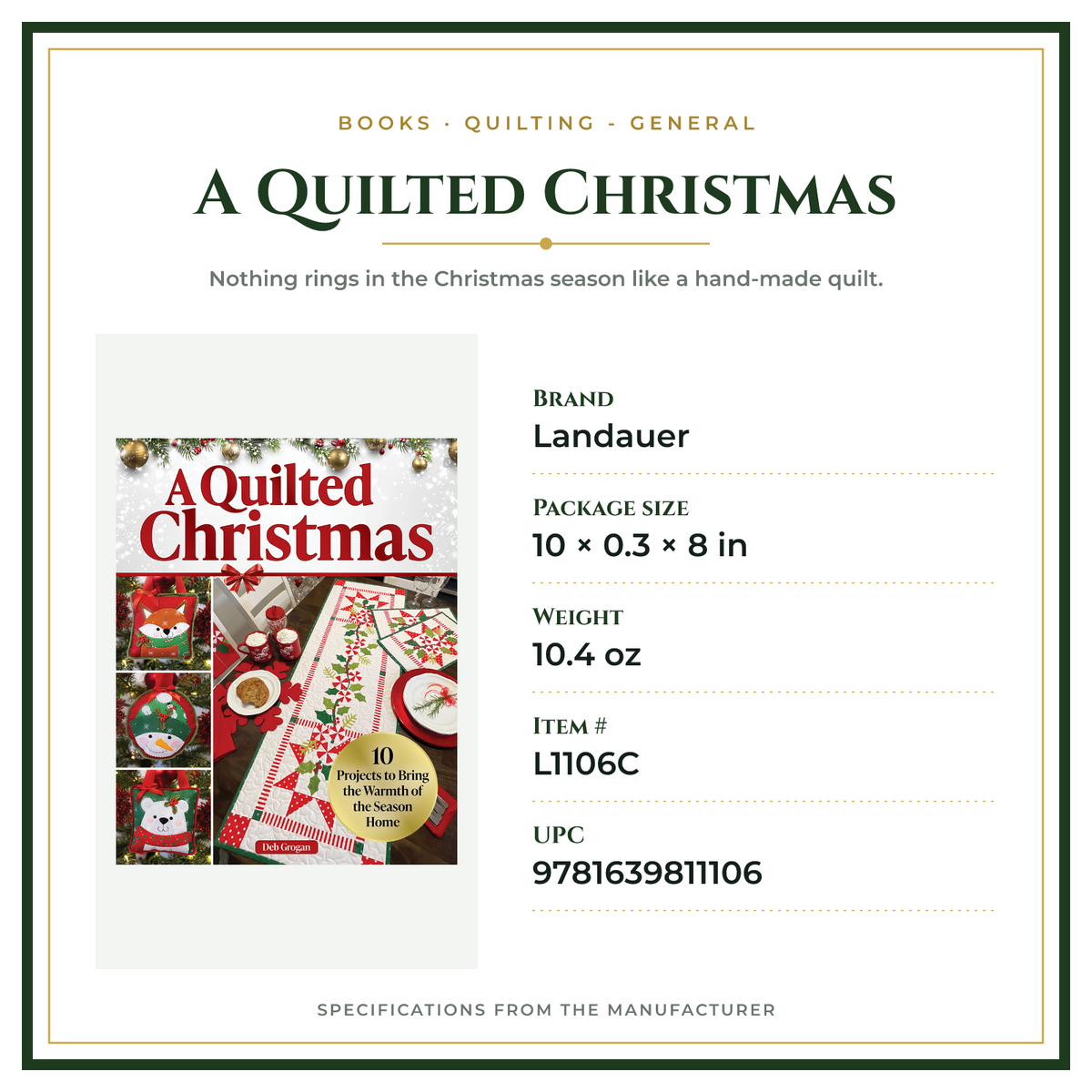 Product Specifications – A Quilted Christmas