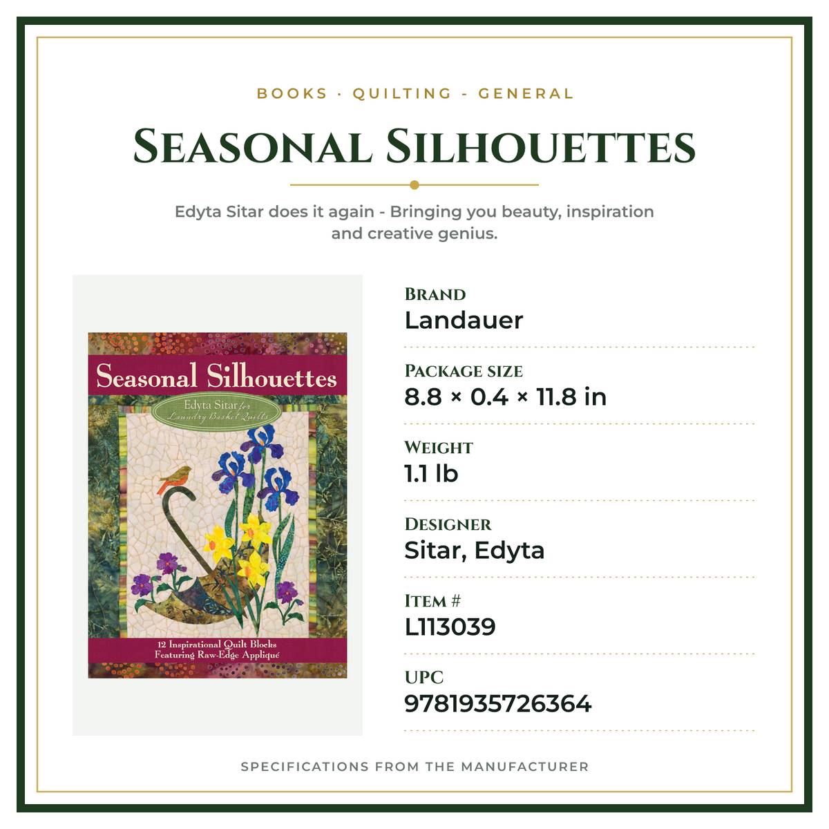 Product Specifications – Seasonal Silhouettes