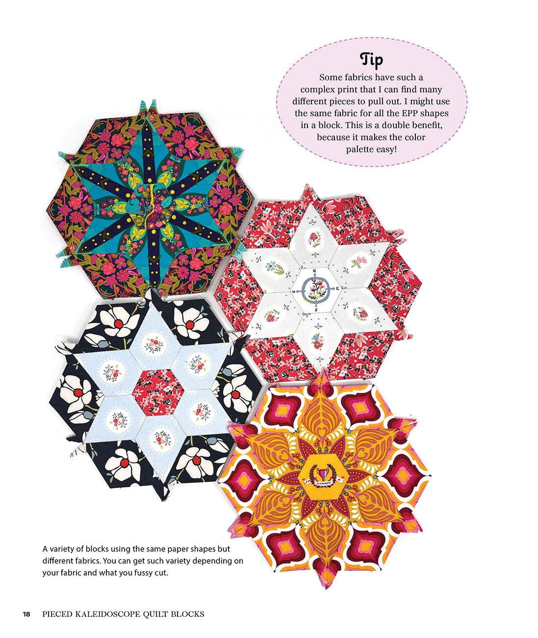 Pieced Kaleidoscope Quilt Blocks