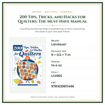 Product Specifications – 200 Tips, Tricks, and Hacks for Quilters: The Must-Have Manual