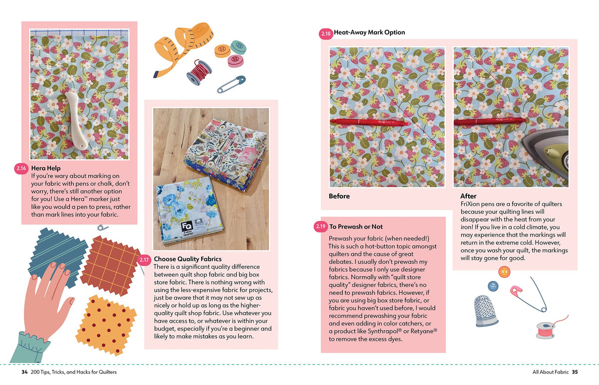 200 Tips, Tricks, and Hacks for Quilters: The Must-Have Manual