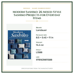 Product Specifications – Modern Sashiko: 26 Mixed-Style Sashiko Projects for Everyday Items