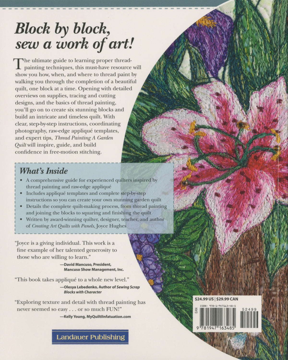 Thread Painting a Garden Quilt
