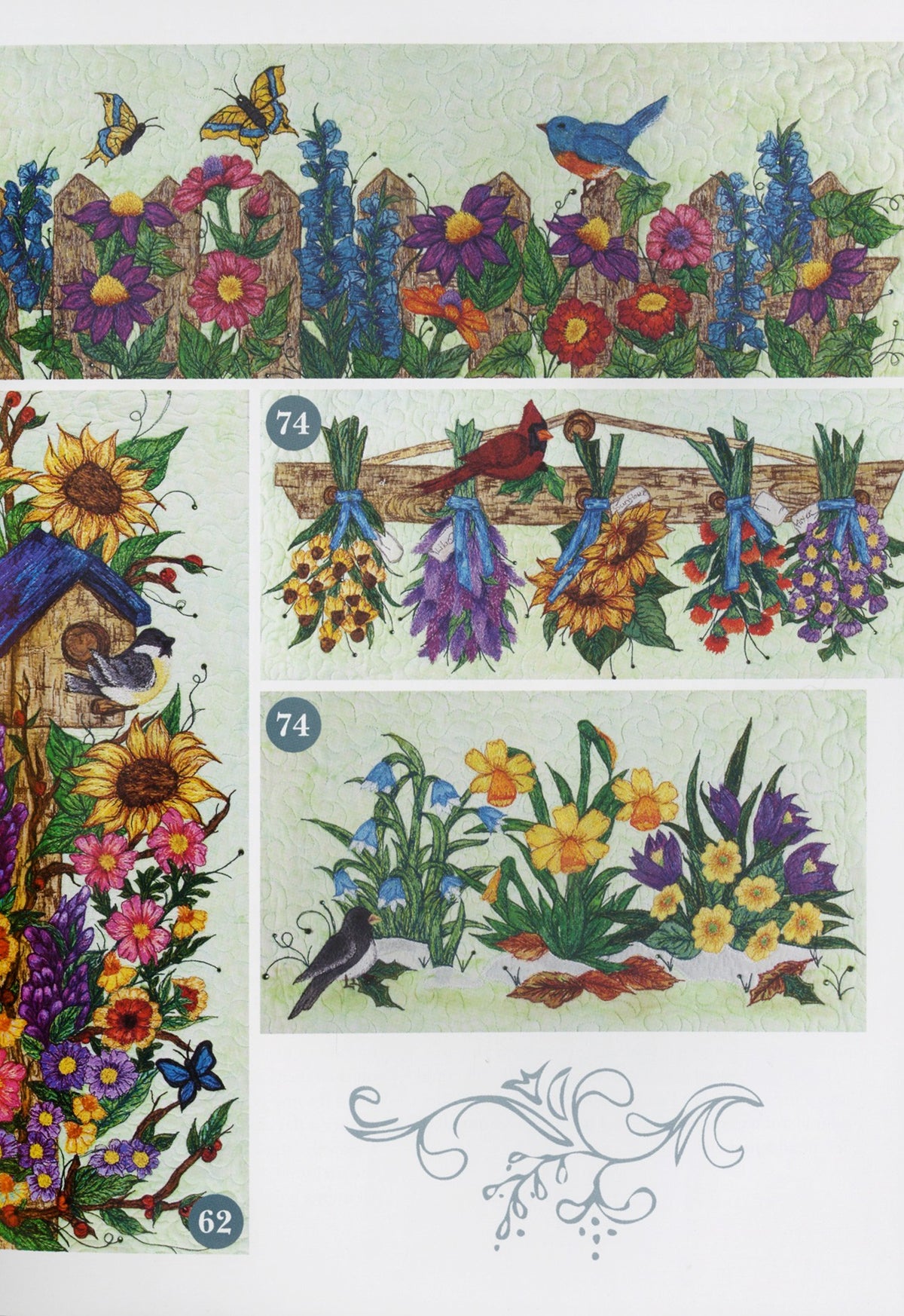 Thread Painting a Garden Quilt