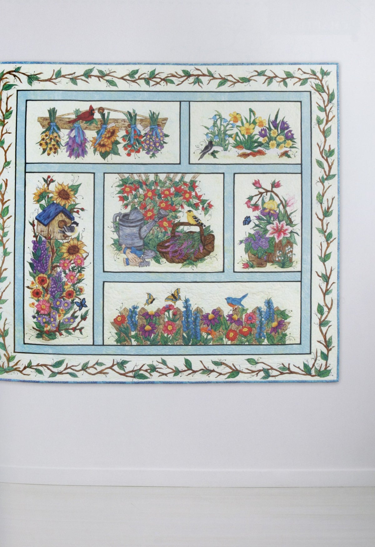 Thread Painting a Garden Quilt