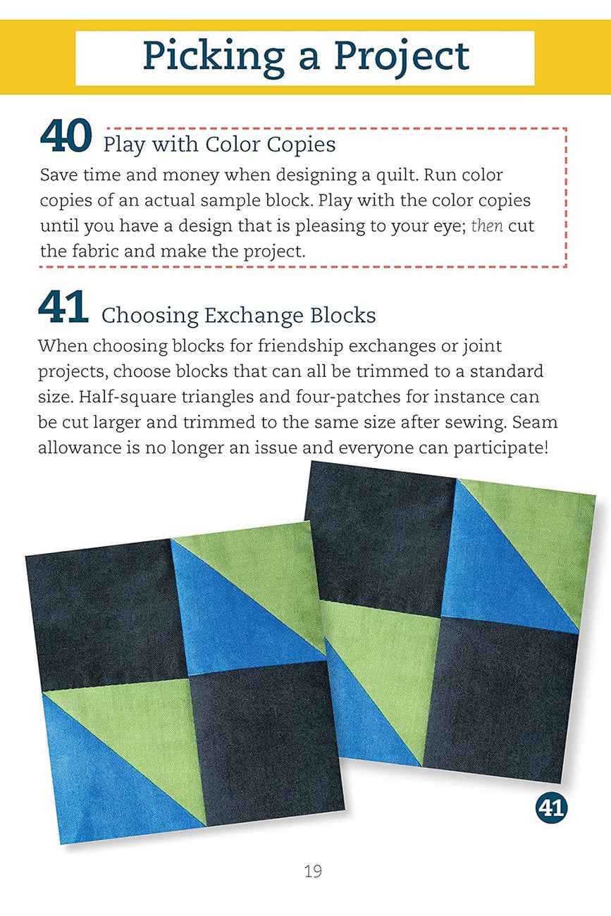 Pocket Guide to Quilting Tips and Tricks