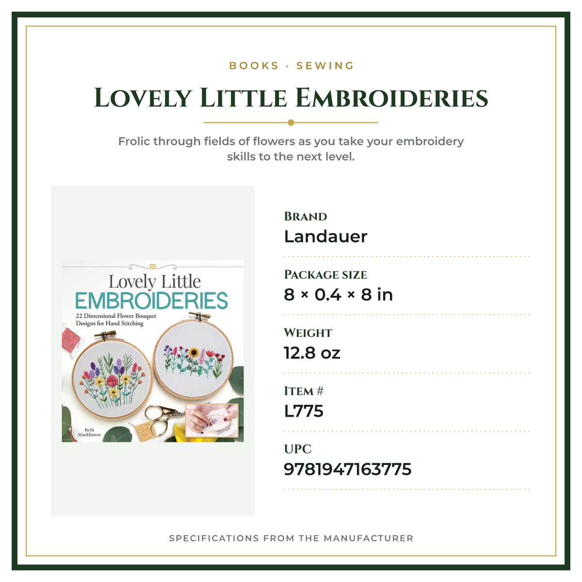 Product Specifications – Lovely Little Embroideries