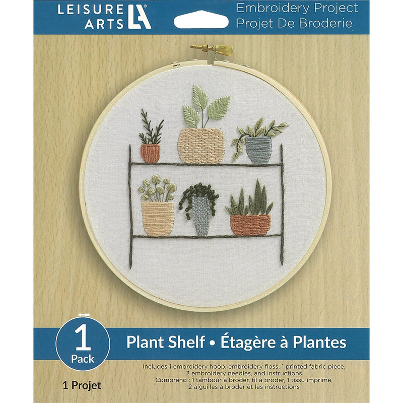 Leisure Arts Kit Embroidery 6" Plant Shelf
