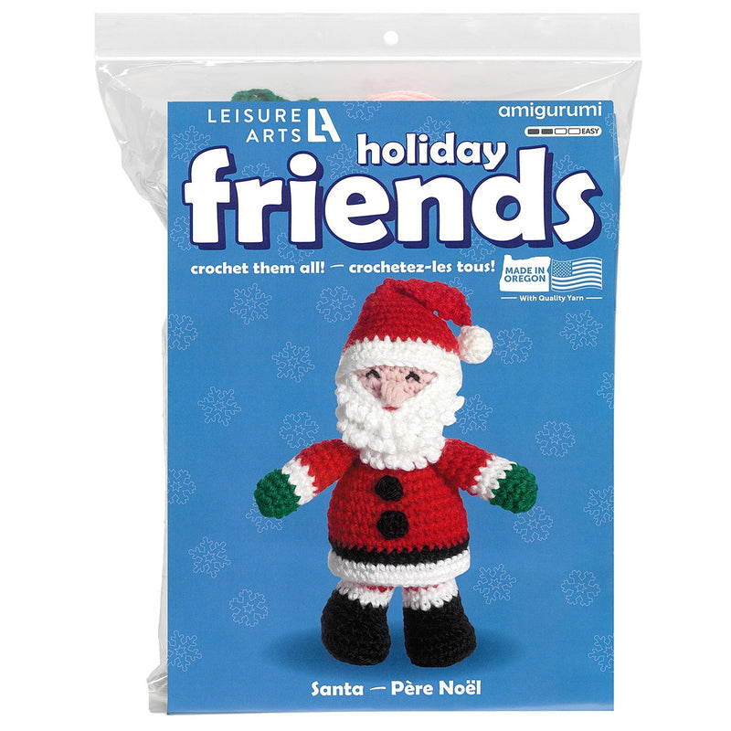 Leisure Arts Crochet Friend Kit Santa Standing