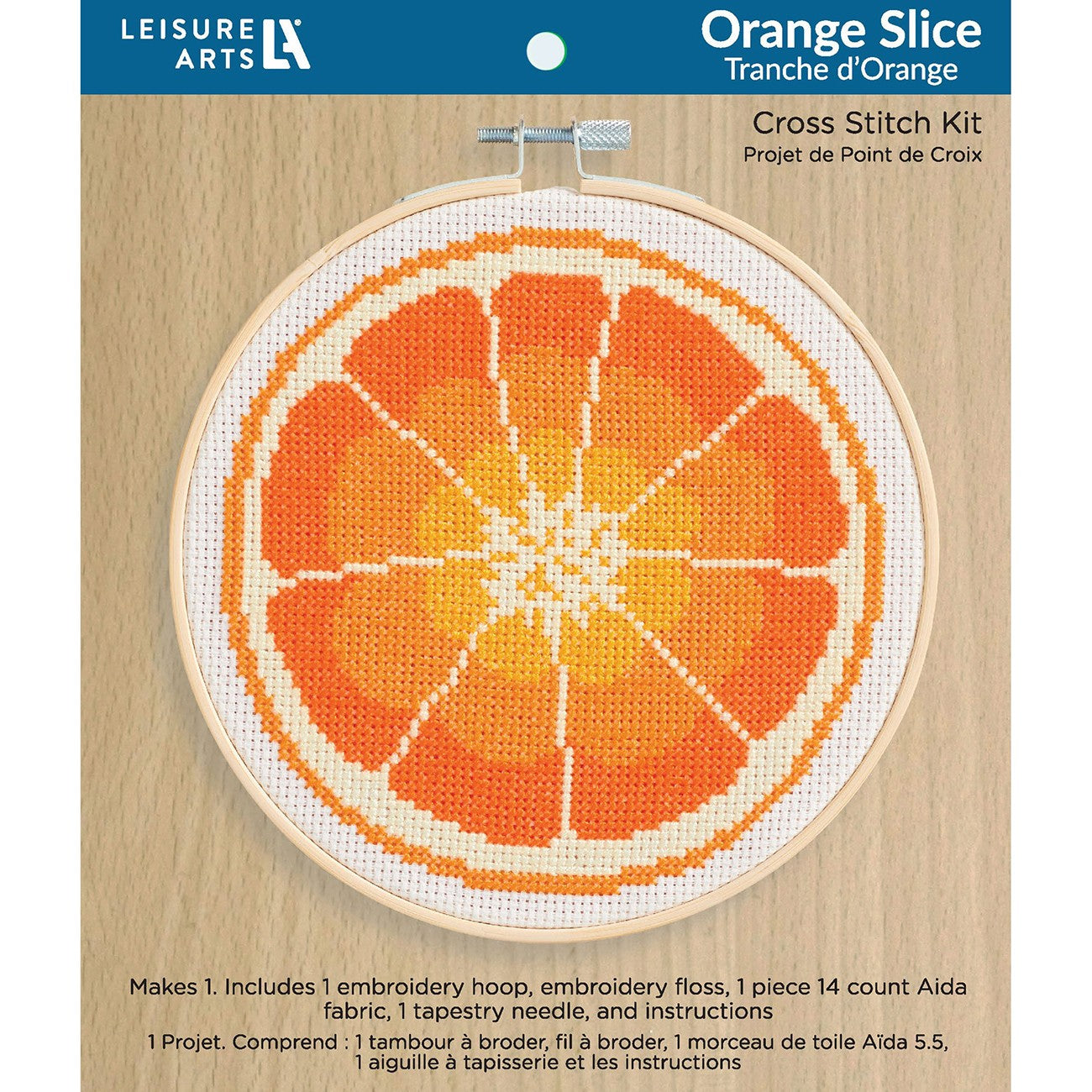 Leisure Arts Kit Cross Stitch 6" Orange Slice