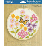 Leisure Arts Embroidery Kit 6" Butterfly Scatter