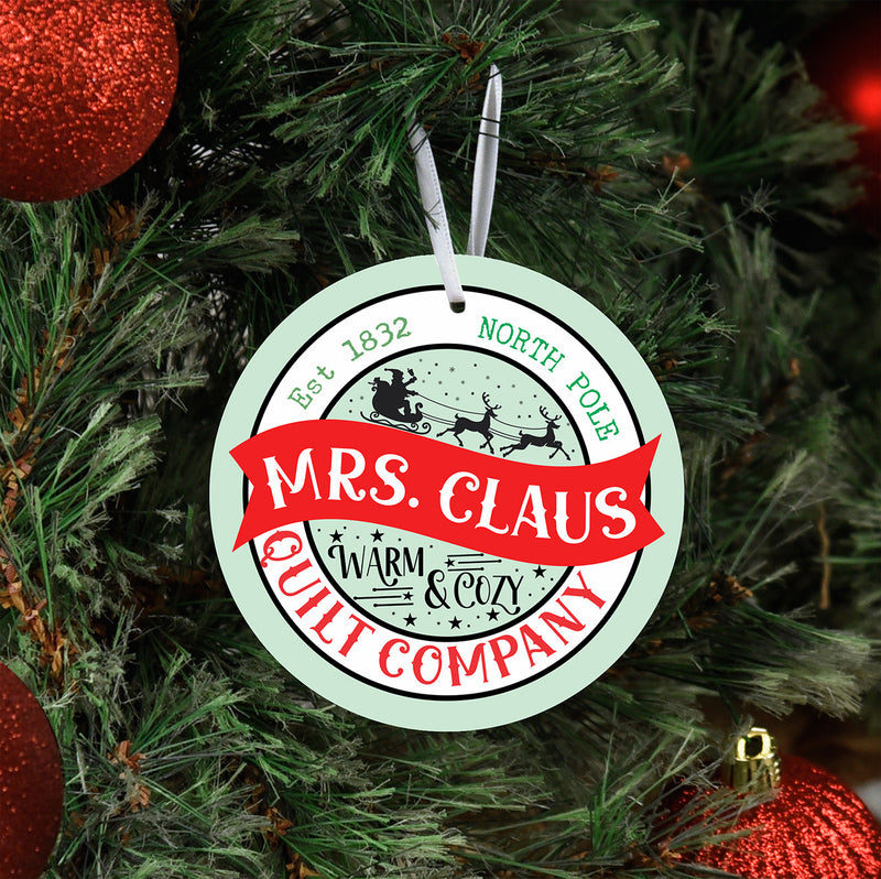 Mrs. Claus Quilt Company Ornament