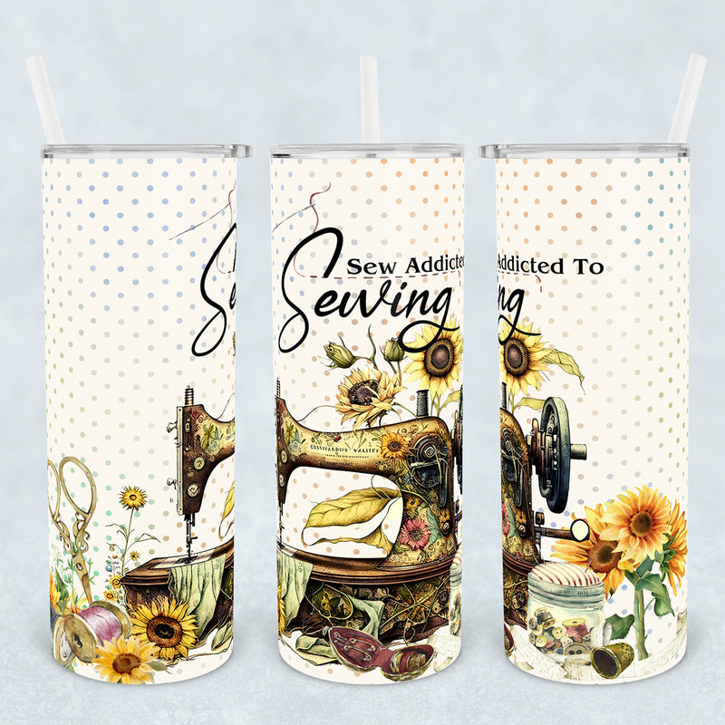 Sew Addicted To Sewing Tumbler