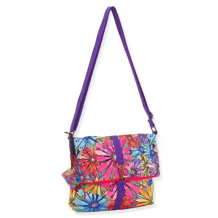 Floral Fleur Flapover Crossbody