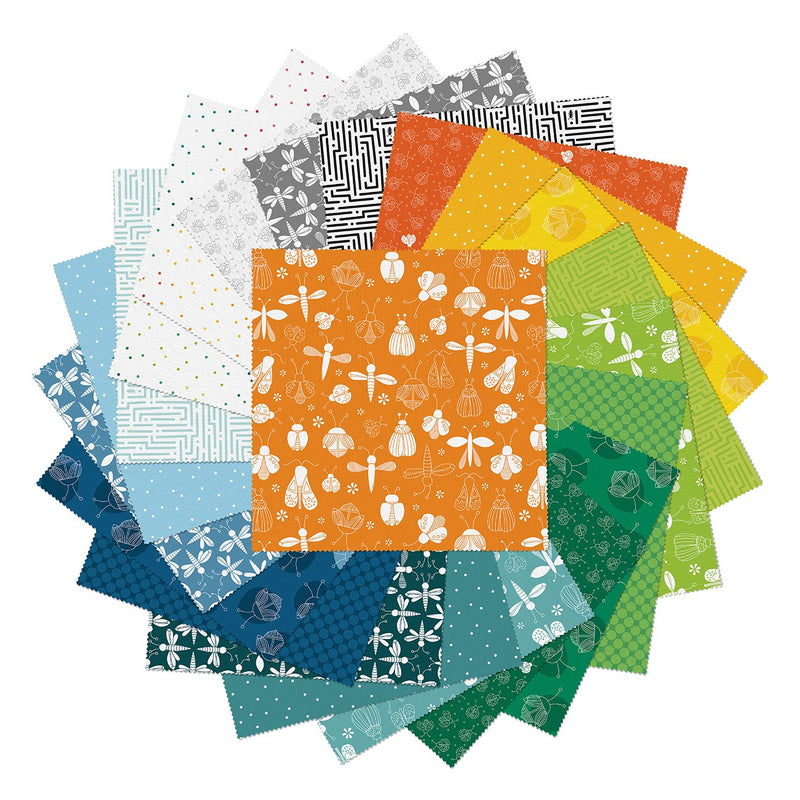 10in Squares Lucky Bugs, 42pcs/bundle