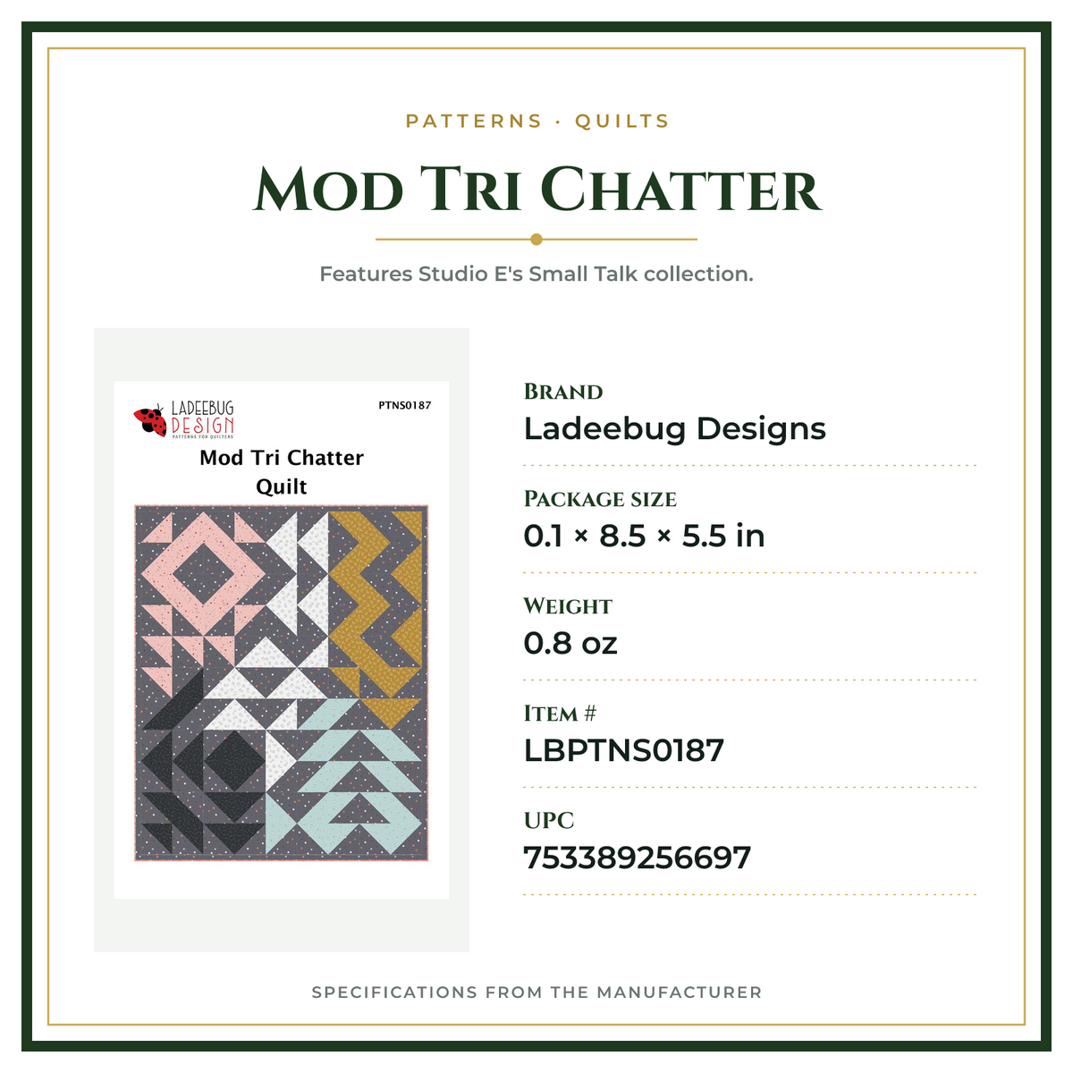 Product Specifications – Mod Tri Chatter