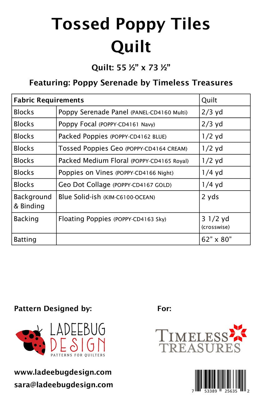 Tossed Poppy Tiles