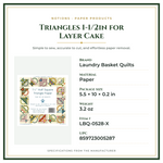 Product Specifications – Triangles 1-1/2in for Layer Cake