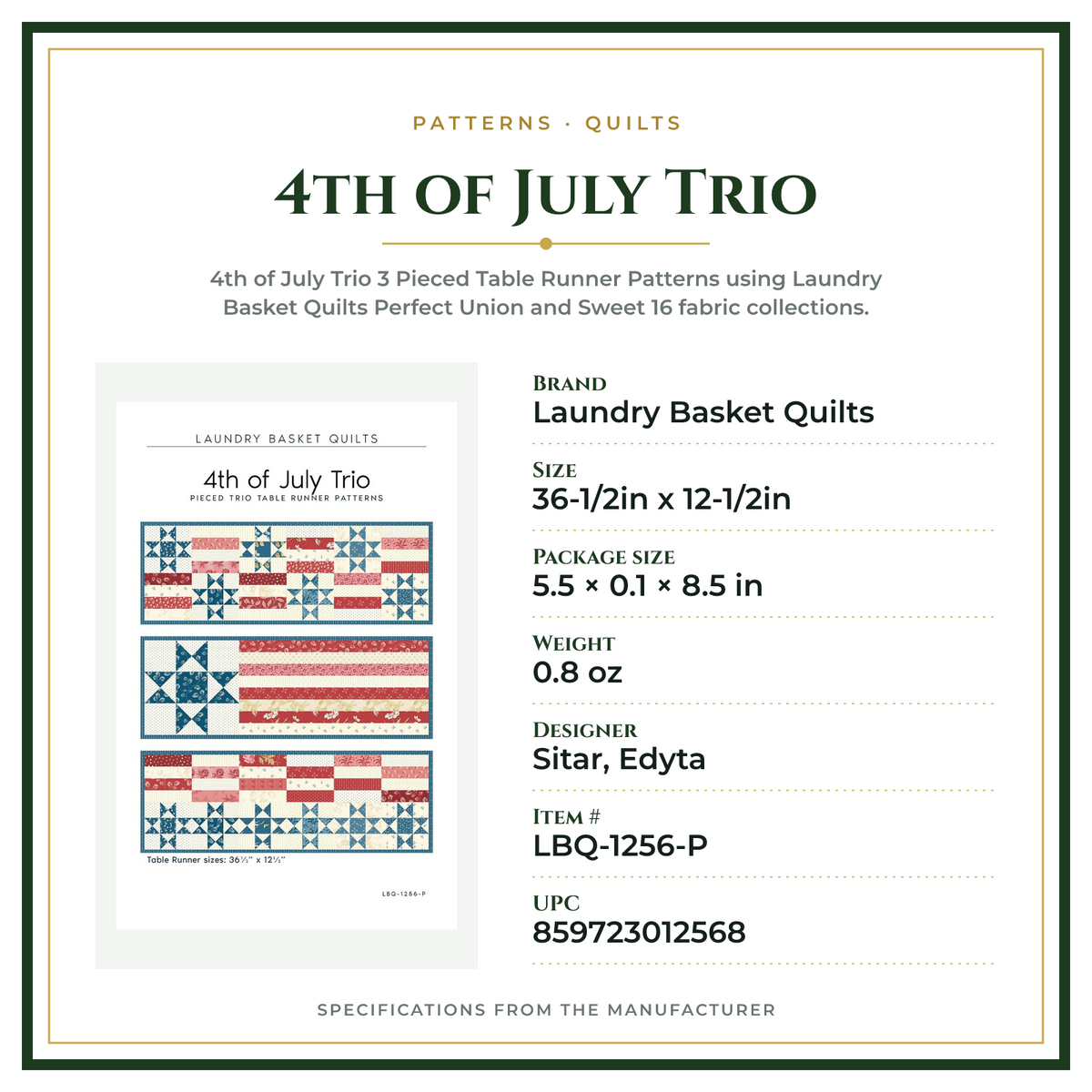Product Specifications – 4th of July Trio