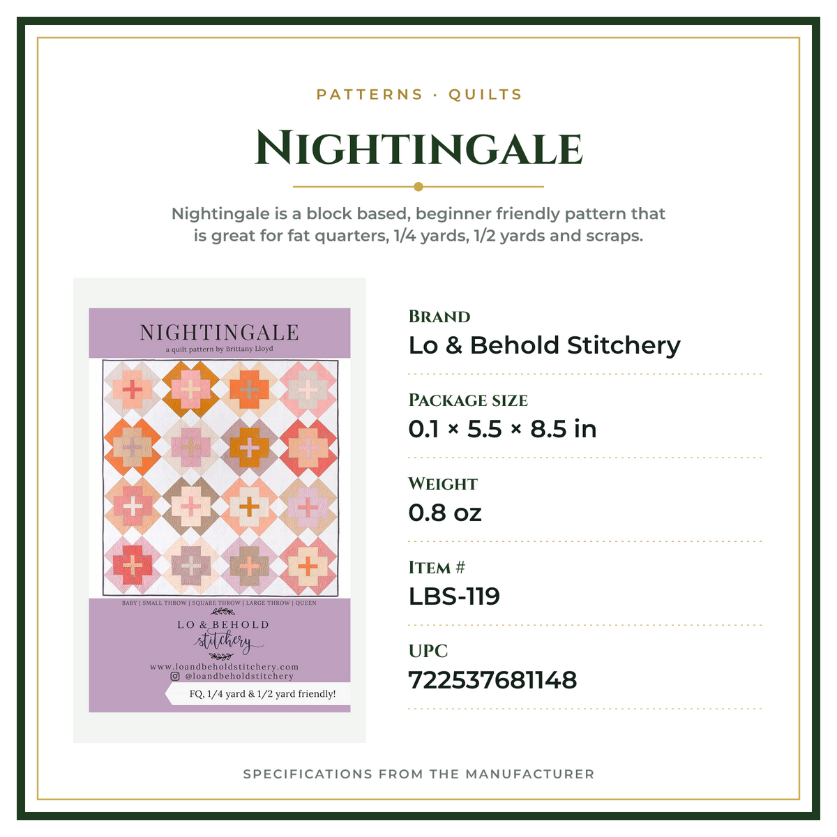 Product Specifications – Nightingale