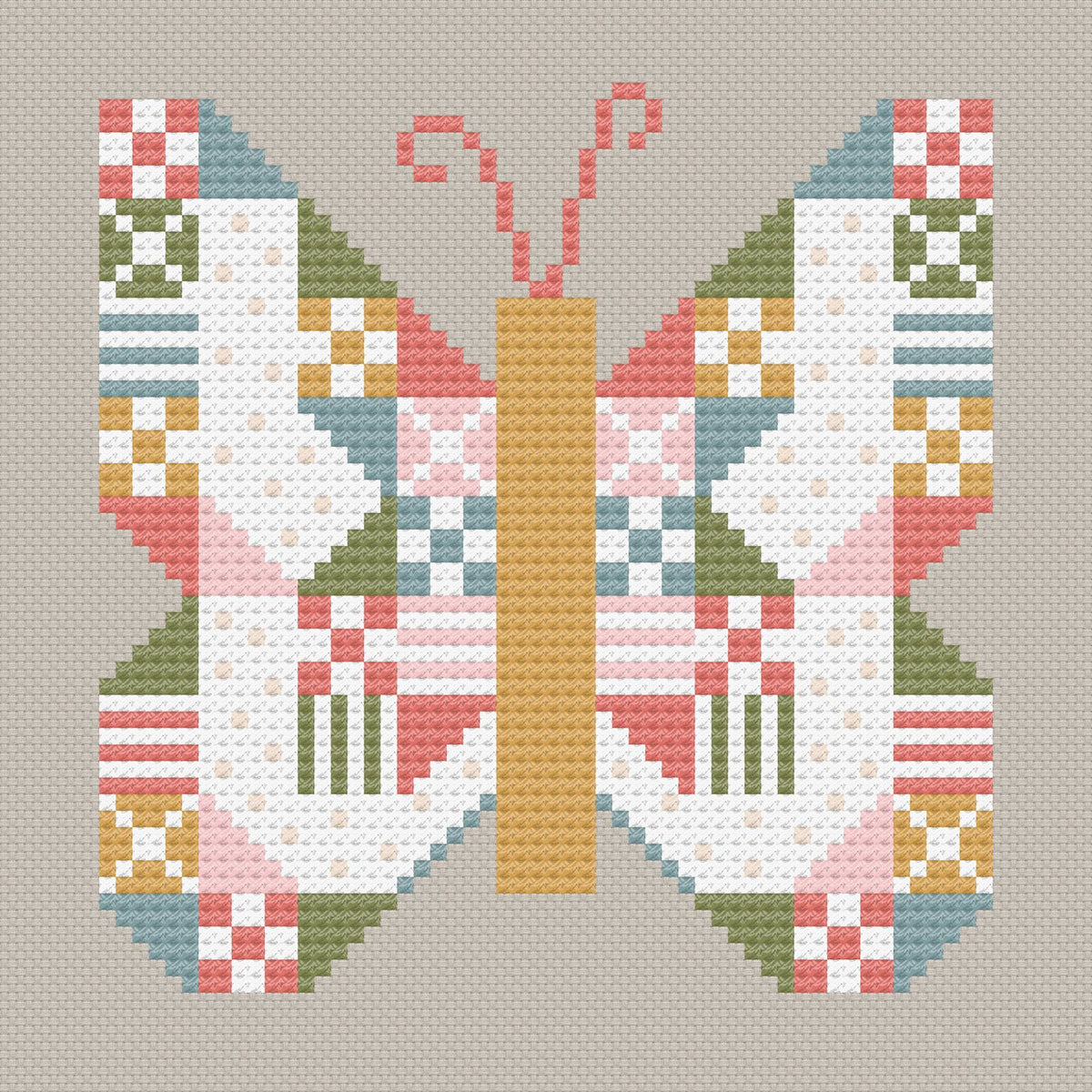 Butterfly Patch Cross Stitch