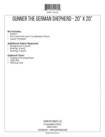 Laser-cut Kit: Gunner the German Shepherd
