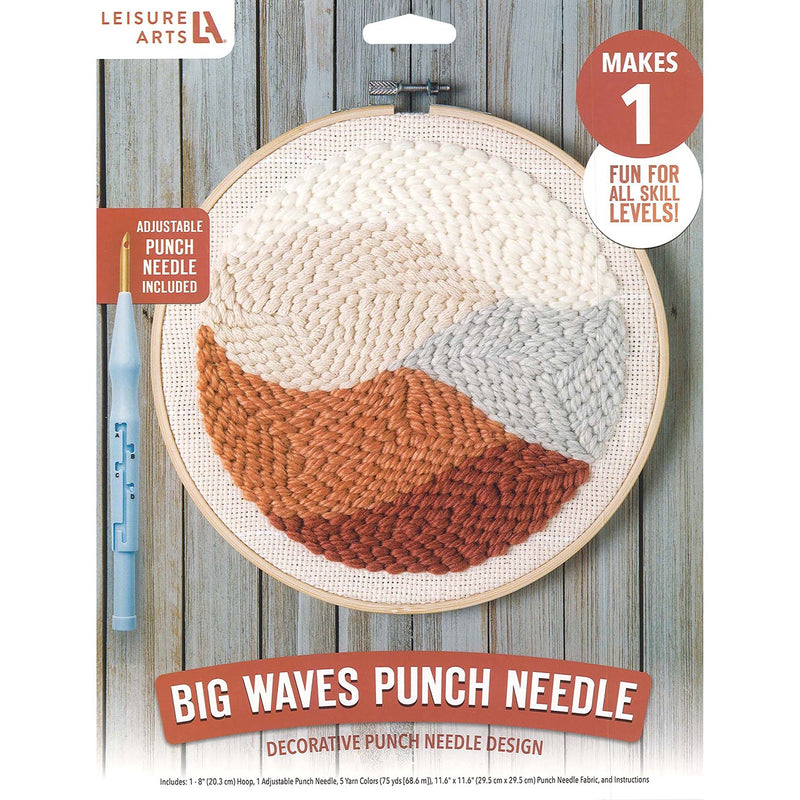 Leisure Arts Kit Punch Needle Big Waves