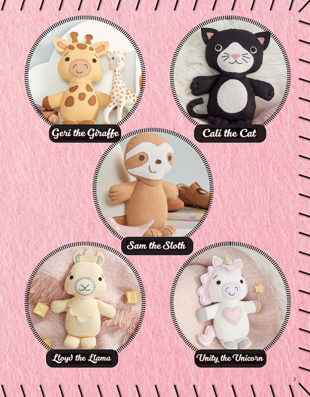 Simple Sewn Felt Animals