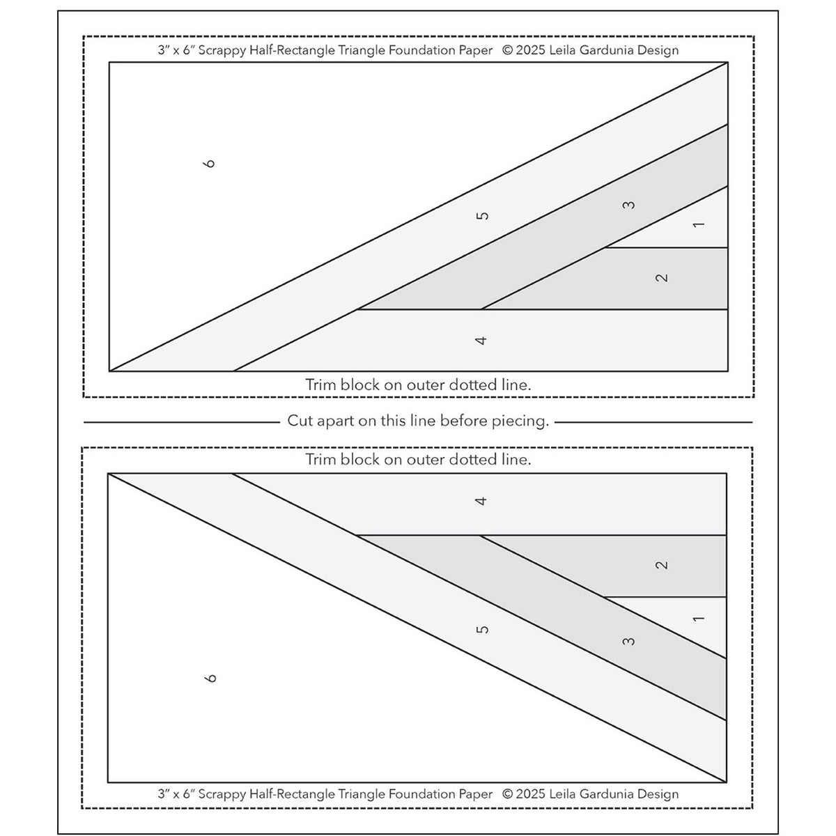 Scrappy Half-Rectangle Triangle Foundation Pad