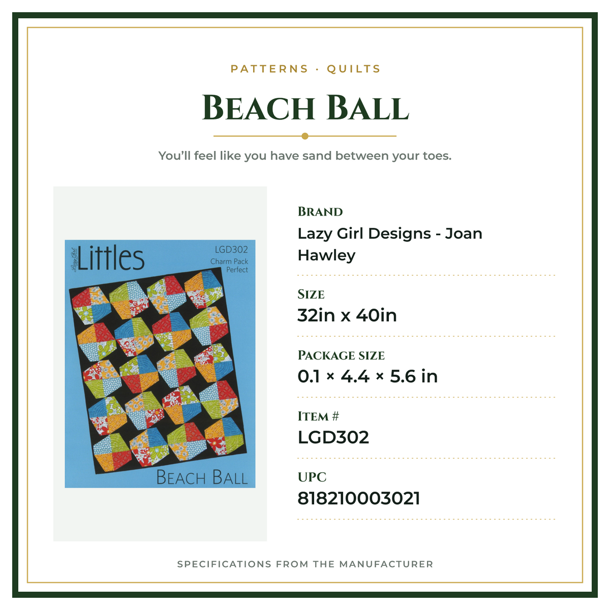 Product Specifications – Beach Ball