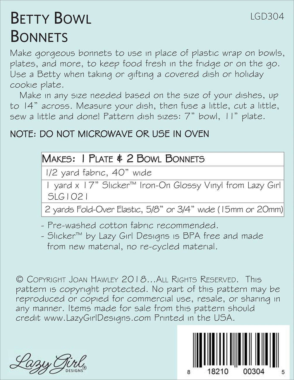 Betty Bowl Bonnets