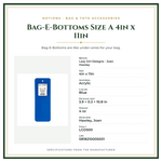 Product Specifications – Bag-E-Bottoms Size A 4in x 11in