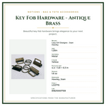 Product Specifications – Key Fob Hardware - Antique Brass