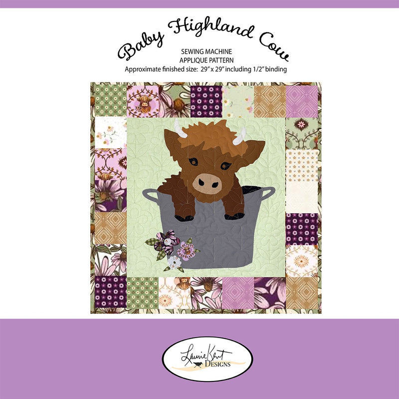 Baby Highland Cow Quilt Sewing Pattern