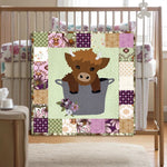 Baby Highland Cow Quilt Sewing Pattern