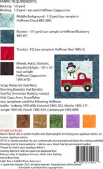 Truckin Snowman Applique Pattern
