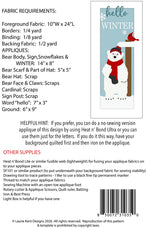 Polar Winter Sewing Applique Pattern