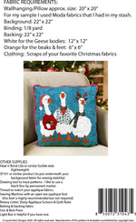 Goosey Christmas Sewing Applique Pattern