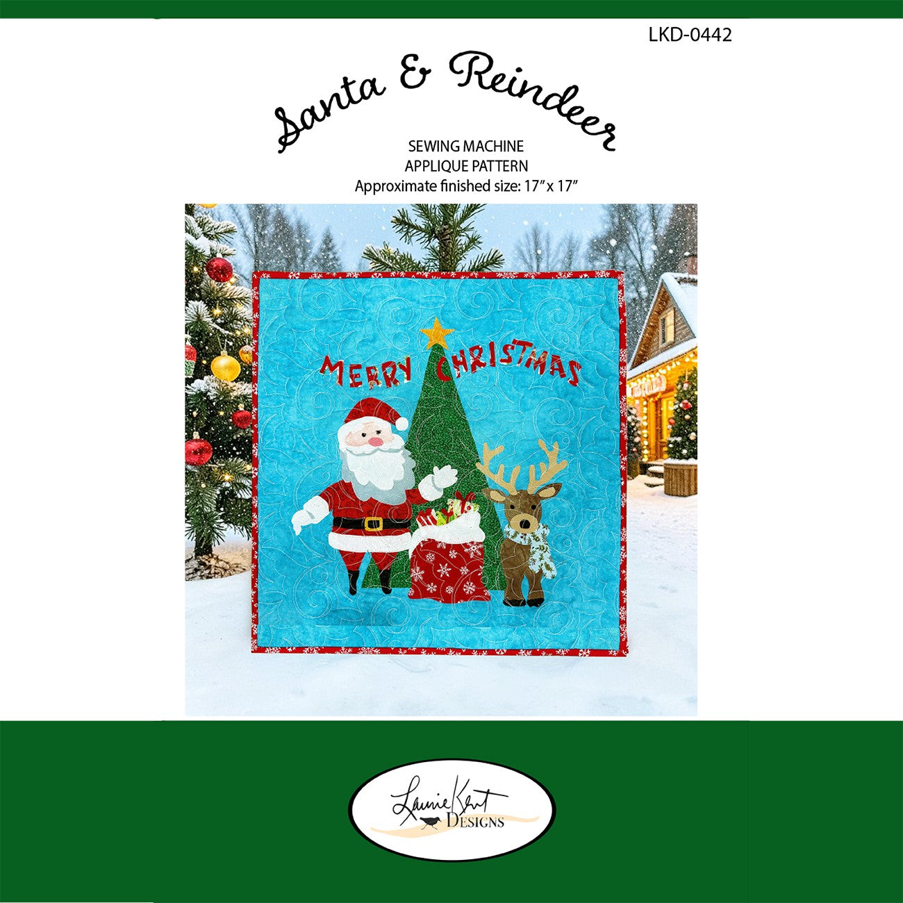 Santa & Reindeer Sewiing Applique Pattern