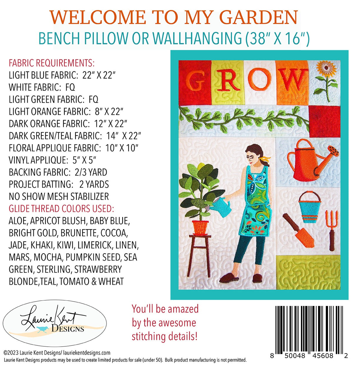 Welcome to My Garden Embroidery USB