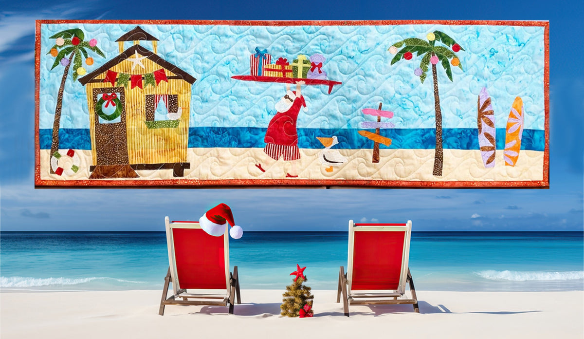 Surfin Santa - Sewing Applique Pattern