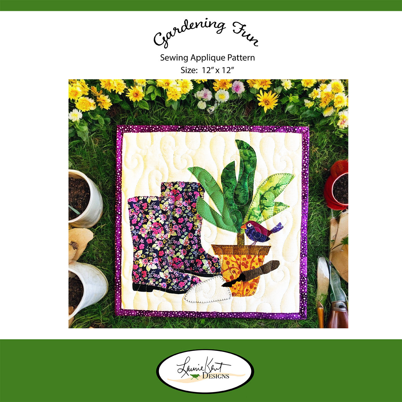 Gardening Fun Sewing Applique Pattern