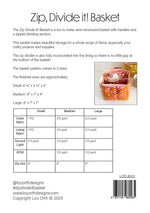 Zip, Divide it! Basket Pattern