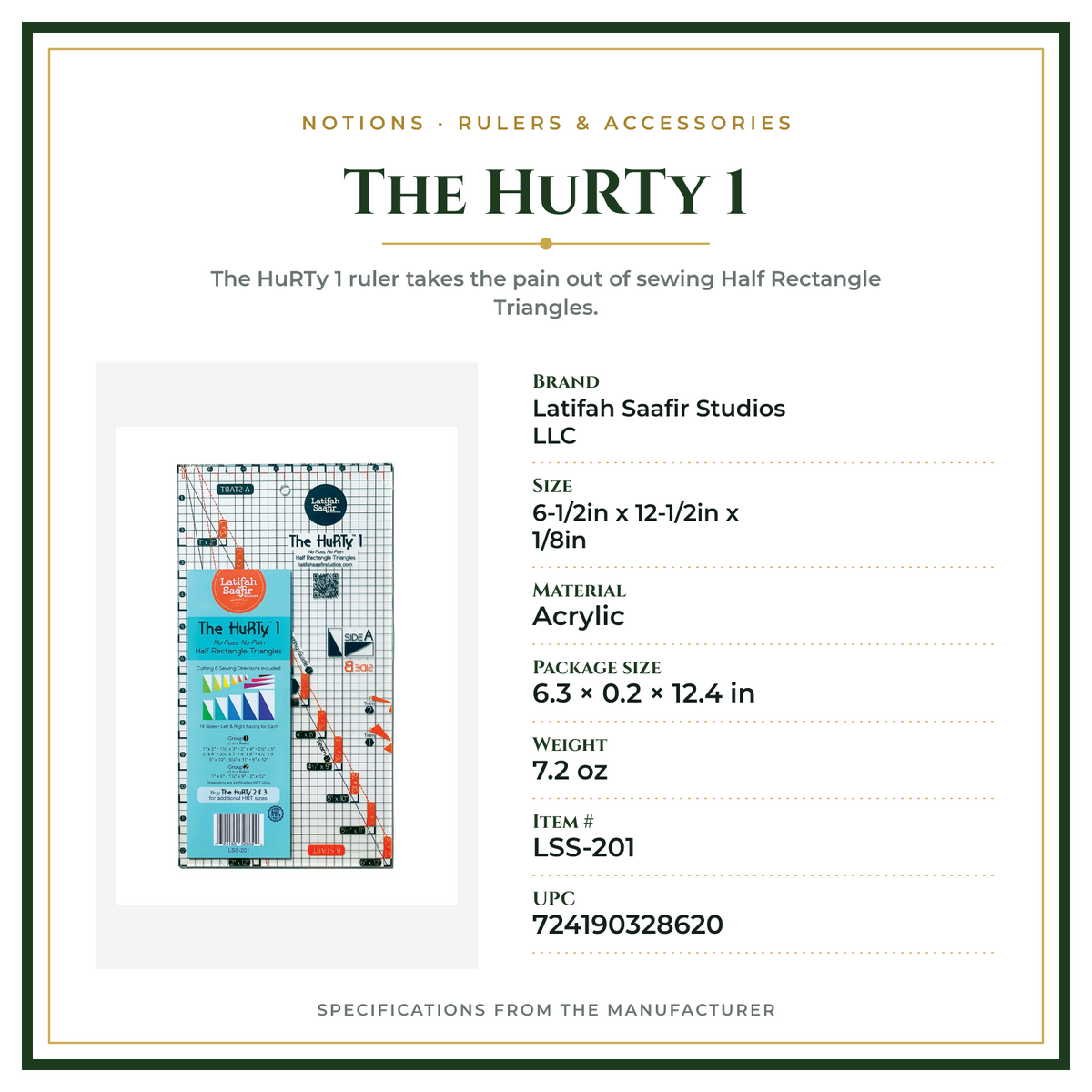 Product Specifications – The HuRTy 1