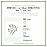 Product Specifications – Daphne Handbag Hardware Kit Gunmetal